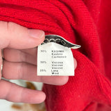 women Badiali Cashmere Blend Poncho Red Sweater OS