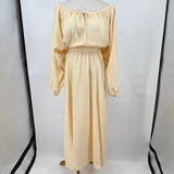 women H&M NWT Lyocell Apricot Cream Dress XS
