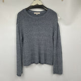 women Loft Cotton Crew Blue Sweater M