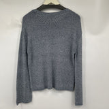 women Loft Cotton Crew Blue Sweater M