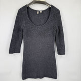 women Moth Alpaca Blend Sweater Dress Gray Dress M