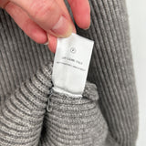 women dRA - Anthro Peplum Gray Sweater M