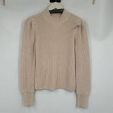 women 525 America Shaker Puff Cotton Ivory Sweater XS