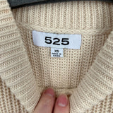 women 525 America Shaker Puff Cotton Ivory Sweater XS