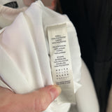 women White House Black Market NWT Chiffon Halter Print Ecru w/Canary Dress 4P