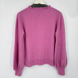 women Wyse MSRP $345 Cashmere Star Knit Orchid Pink Sweater 4