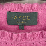 women Wyse MSRP $345 Cashmere Star Knit Orchid Pink Sweater 4
