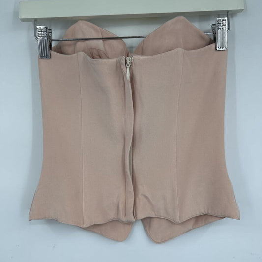 women Cerruti 1881 Silk Strapless Vest Blush Pink Woven Top XS
