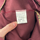 women Antoine & Lili Cotton Poplin & Silk Wrap Burgundy Skirt OS