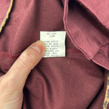 women Antoine & Lili Cotton Poplin & Silk Wrap Burgundy Skirt OS