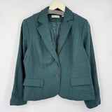 women Kate Hill Wool Blend Blazer Green Jacket 8