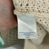 women Lands End Merino Blend Maxi Cardigan Cream Sweater S