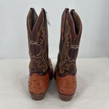 women Montenegro Montenegro Ostrich Leather Western Boot Women's Sz 7 MX 24 Brown Shoes 7