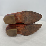 women Montenegro Montenegro Ostrich Leather Western Boot Women's Sz 7 MX 24 Brown Shoes 7