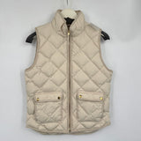 women J. Crew Excursion Quilted Vest Ivory Jacket S