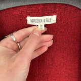women Margeaux & Ellie Open Front Cardigan Red Sweater M