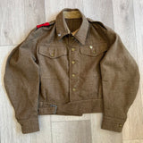 men 1940 Pattern British Army Battledress Blouse Army Green Vintage 12/L