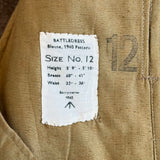 men 1940 Pattern British Army Battledress Blouse Army Green Vintage 12/L