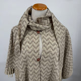 Made in Mexico Natural Wool Poncho Jacket