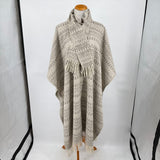 Made in Mexico Natural Wool Poncho Jacket