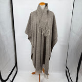 Made in Mexico Natural Wool Poncho Jacket