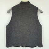 women Karen Scott Boiled Wool Vest Charcoal Gray Jacket M