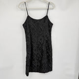 women D.B.A. LA Lace Mini Dress Black Vintage M