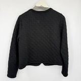 women J. Crew Outlet Diamond Quilted Black Jacket S