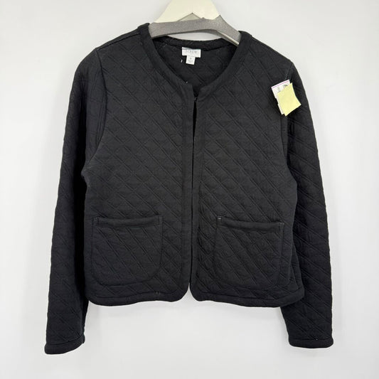women J. Crew Outlet Diamond Quilted Black Jacket S