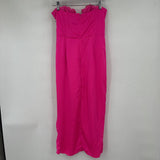 women Do + Be Strapless Twist Front Cocktail Party Hot Pink Dress M