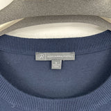 women Adrianna Papell Pleated Back Navy Blue Sweater M