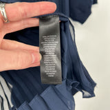 women Adrianna Papell Pleated Back Navy Blue Sweater M