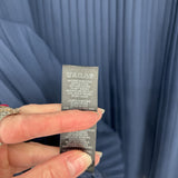 women Adrianna Papell Pleated Back Navy Blue Sweater M