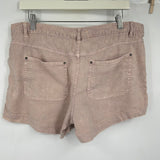 women Free People Linen Pale Mauve Pink Shorts 10