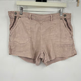 women Free People Linen Pale Mauve Pink Shorts 10