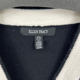 women Ellen Tracy White Trim Black Sweater S