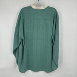 men Wahmaker Band Collar Western Green Woven Top XXL