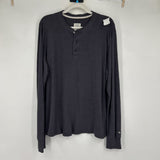 men Rag & Bone Henley Gray Knit Top XL
