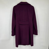 women Ellen Tracy NWOT Wool Blend Overcoat Plum Purple Coat 6