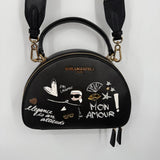 women Karl Lagerfeld NWT Bellamy Crossbody with Cate Pins Black Purse