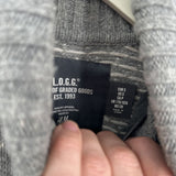 men H&M Wool Blend Fair Isle Gray and Cream Sweater S