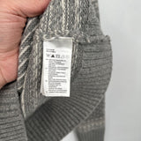 men H&M Wool Blend Fair Isle Gray and Cream Sweater S