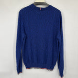 men Tommy Hilfiger Marled Cotton Crew Blue Sweater L