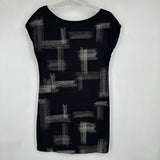 women Tonle Crosshatch Pattern Knit Black Dress S