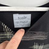 women Tonle Crosshatch Pattern Knit Black Dress S