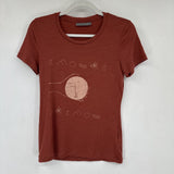 women Icebreaker Merino Moon Sonnet Tee Dusty Rose Knit Top XS