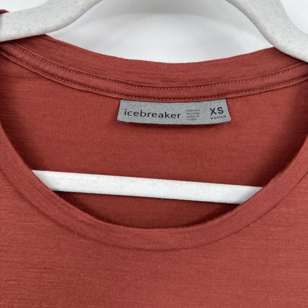 women Icebreaker Merino Moon Sonnet Tee Dusty Rose Knit Top XS