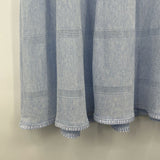 women Tricot Chic Ruffle Knit Fit & Flare Pale Blue Dress L
