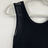 women Diane Von Furstenberg Moscow Mesh Insert Knit Bodycon Black Dress M