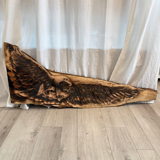Hand Carved Pyrography by Local Artist Home Decor